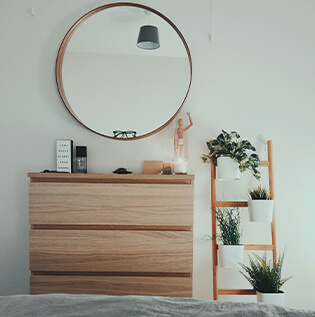 Plants & Mirrors Bedroom Interior Design - Asian Paints