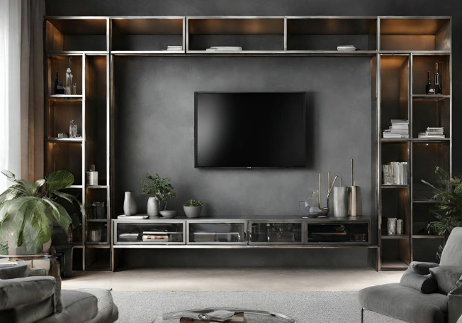 Metal tv cabinet design - Asian Paints