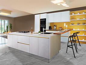 Elegant modern yellow kitchen design � Asian Paints
