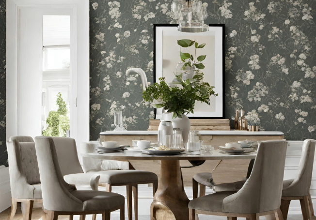Dining room wallpaper design - Asian Paints