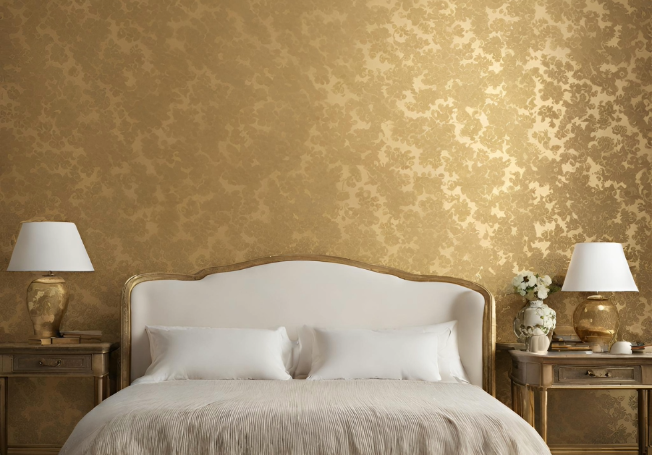 Golden wallpaper design - Asian Paints