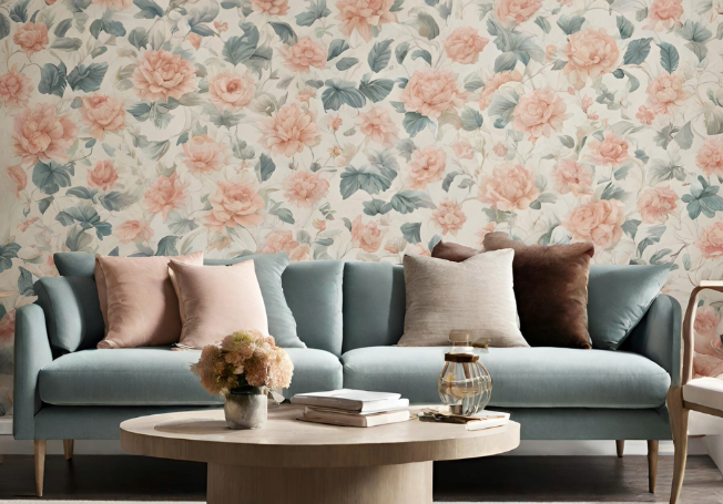  Living room wallpaper design - Asian Paints