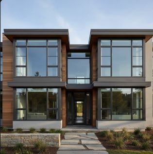 House Exterior Featuring Oversized Windows