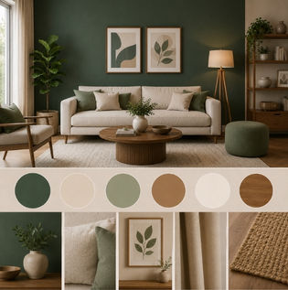 Let the accent wall guide your colours