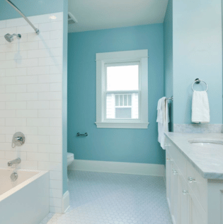 Aqua Blue Bathroom - Asian Paints