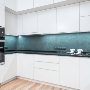 Aqua Blue Kitchen - Asian Paints