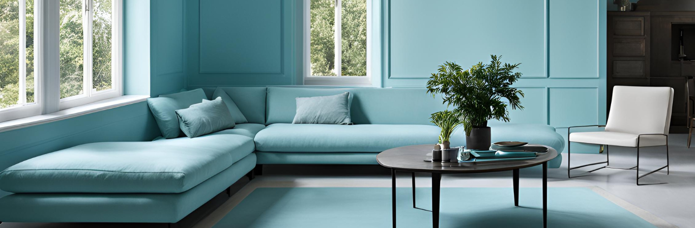 Aqua Blue Colour Room - Asian Paints