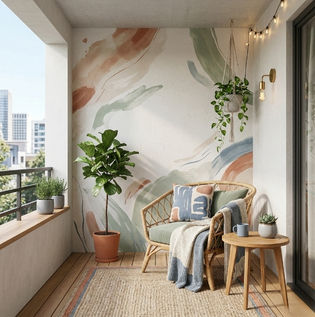 Artistic Balcony Wall Designs with Creative Touch