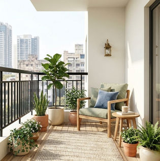 Classic Light Shades for Bright Balcony Spaces