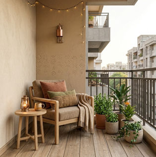 Warm Rustic Balcony Colours for Natural Look