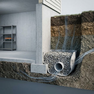 Drainage-Based Basement Waterproofing