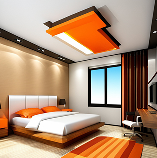 Orange and Brown Bedroom Combinations - Asian Paints