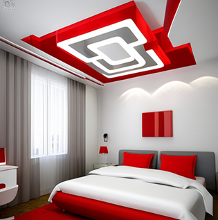 White and Red Bedroom Combinations - Asian Paints