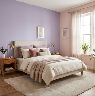 Purple and Pink Bedroom Combination