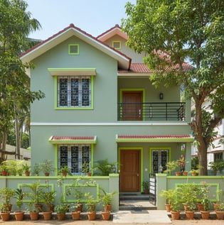 Green and Lime Nature-Inspired Exterior