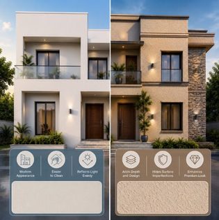 Smooth and Textured Exterior Wall Finishes Compared