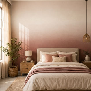 Light vs Dark Ombre Wall Ideas for a Bedroom