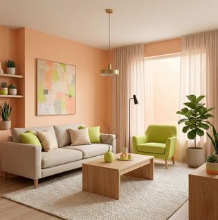 Peach with Lime Accents