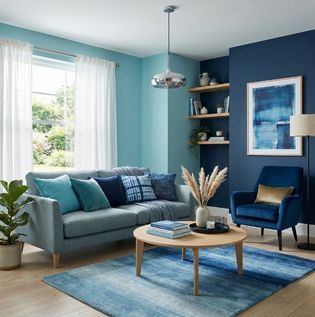 Turquoise with Tonal Blues