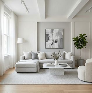 White with Gentle Grey