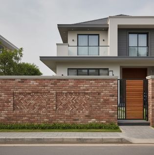 Classic Brick Compound Wall Design