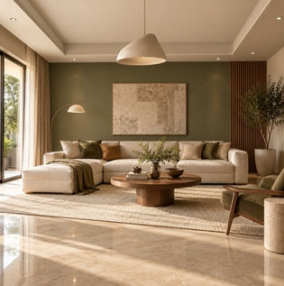 Colour Harmony Between Ceiling, Wall and Floor