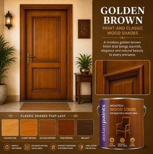 Golden Brown Paint and Classic Wood Shades