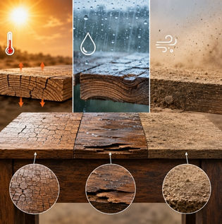 Impact of Heat, Humidity, and Dust on Wood Surfaces