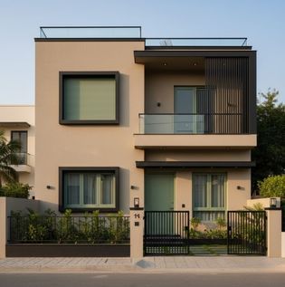 Beige, Green and Black Exterior Combination