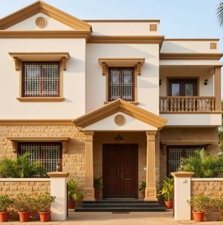 Off White, Tan and Brown House Colour Scheme