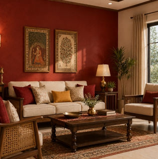 Earthy Red Wall Colour Ideas for Traditional Homes