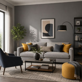Modern Grey Wall Colour Combinations for Bedrooms