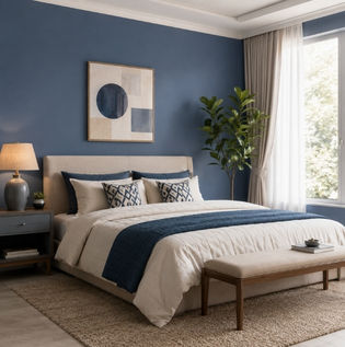 Peaceful Blue Wall Colour Combinations for Homes