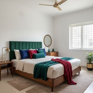 Jewel Tone Bedroom Design for Small Spaces