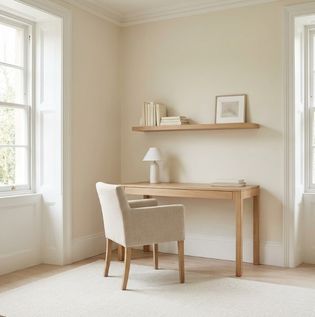 Cream and White Study Room Design