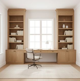 White and Oak Study Room
