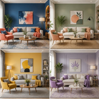  Complementary Wall Colour Combinations for Stylish Living Rooms