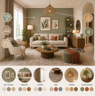 Layered Home Colour Design with Coordinated Décor