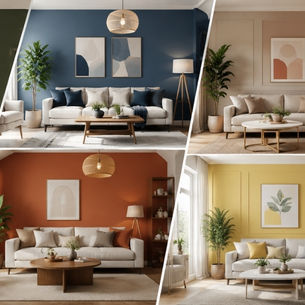 Warm Neutral Living Room with Beige and Ivory Wall Colours