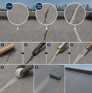 Repairing Roof Cracks Before Waterproofing