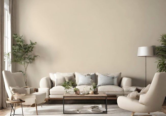 Cream colour combination for living room - Asian Paints