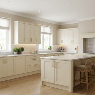 Different Shades of Cream Cabinets