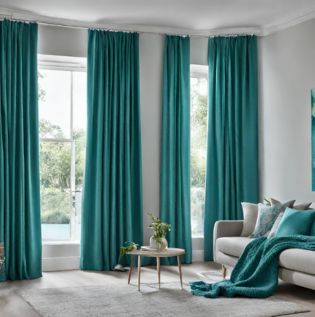 Blue Curtains for Living Room - Asian Paints