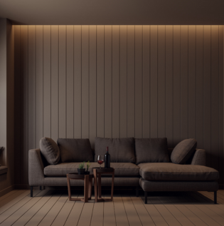 Brown Coloured Living Room - Asian Paints
