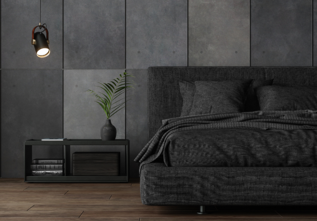 Grey Coloured Bedroom - Asian Paints