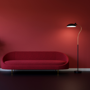 Red Coloured Living Room - Asian Paints
