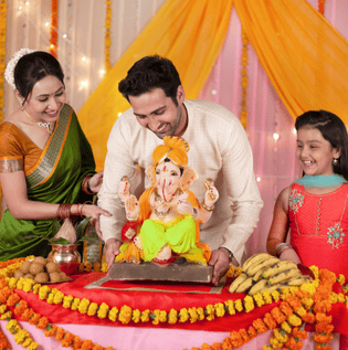 Ganesh Mandap Decoration - Asian Paints