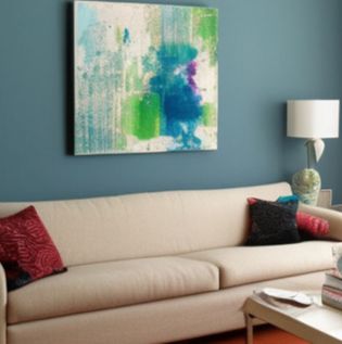 Emulsion paint finish for the living room - Asian Paints