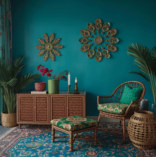 Peacock-Inspired Wall Colors for Diwali - Asian Paints