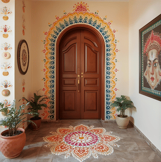 Rangoli-Inspired Wall Painting Ideas - Asian Paints